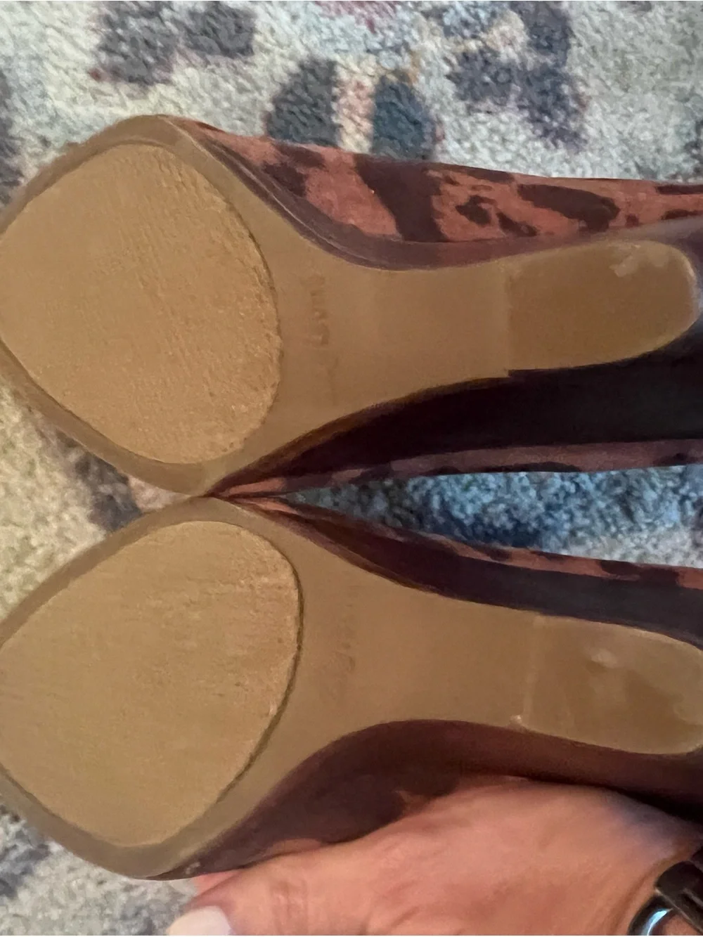 Ziti Soho Leopard Peep Tor Bootie Size 7